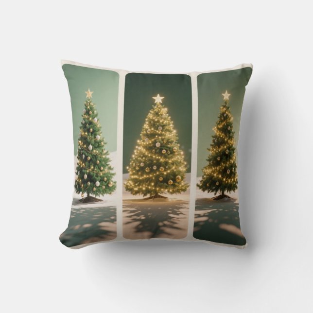 Fullborda julstämningen! Träd cushion Kudde (Framsida)