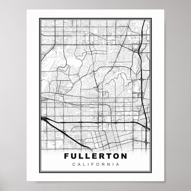 Fullerton Karta Poster (Framsidan)