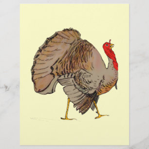 Fullfärgad kalkon på Thanksgiving Reklamblad