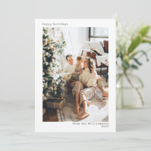 Fullfoto Minimalistisk Modernt Typsnitt Glad  Julkort