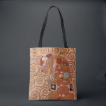 Fullgörande av Gustav Klimt, Vintage Art nouveau Tygkasse<br><div class="desc">Gustav Klimt fyller (även känt som The Embrace) 1909 och är en vintage av Viktorian Era Symbolism bra art kärlek och romantik porträtt, med ett ungt par som kramar om att kyssa. Om konstnären: Gustav Klimt (1862-1918) var en österrikisk symbolmålare och en av de mest framstående medlemmarna i rörelsen Wien...</div>