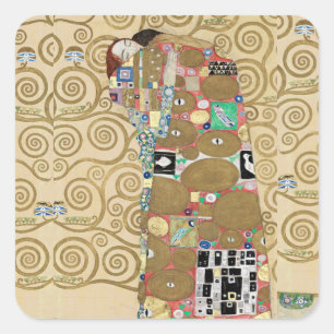 Fullgörande, Gustav Klimt Fyrkantigt Klistermärke