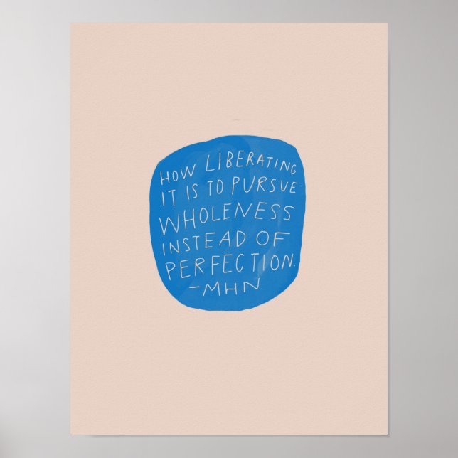 fullkomlighet - inspirerande citat poster (Framsidan)