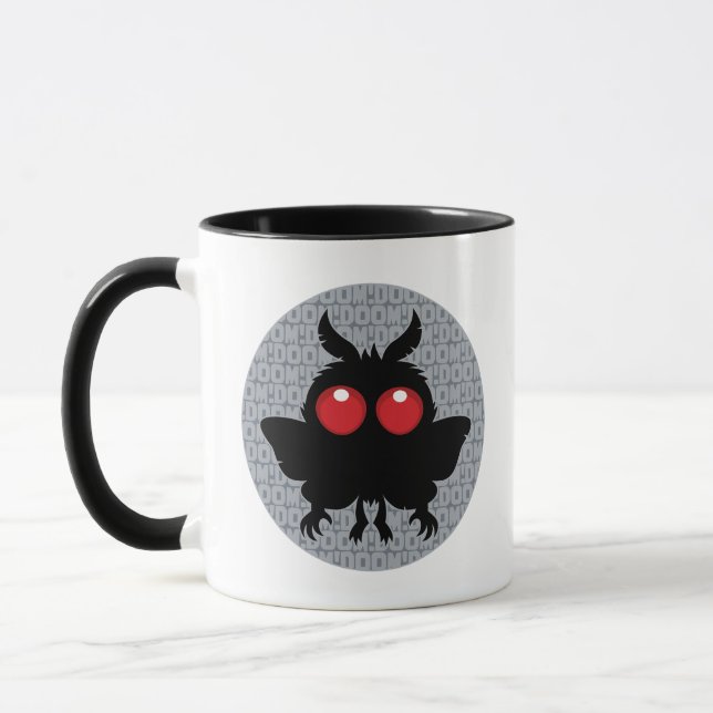 Fullmåne av fördärv Söt Mothman Kryptid Mugg (Vänster)