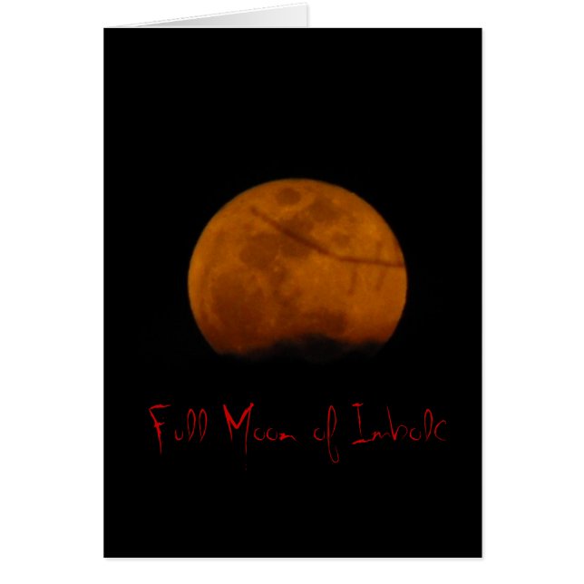 Fullmåne av Imbolc Hälsningskort (Framsidan)