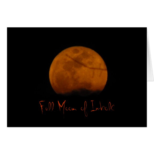 Fullmåne av Imbolc Hälsningskort (Framsidan Horizontal)