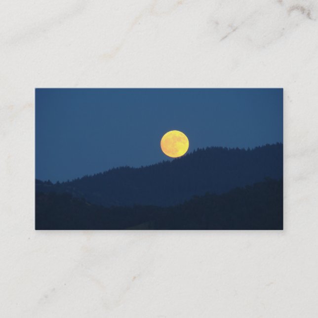 Fullmåne för fullmånevisitkortorange visitkort (Framsida)