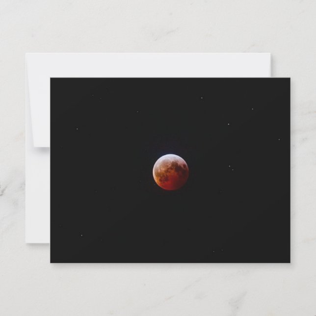 Fullmåne Foto Print Anteckningskort (Framsida)
