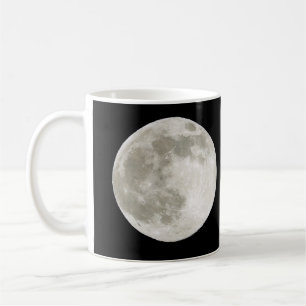 Fullmåne Glöd Minimal Natt Himmel Natur Rymd Kaffemugg