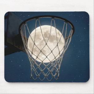 Fullmåne i ett basketnät musmatta