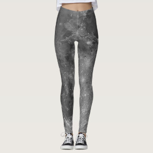 Fullmåne månens yta leggings