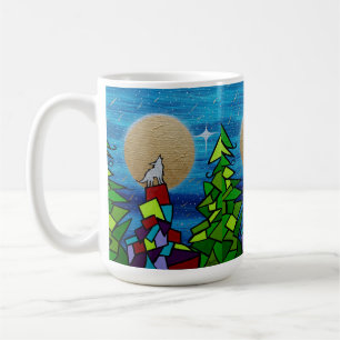 Fullmåne med total varg kaffemugg