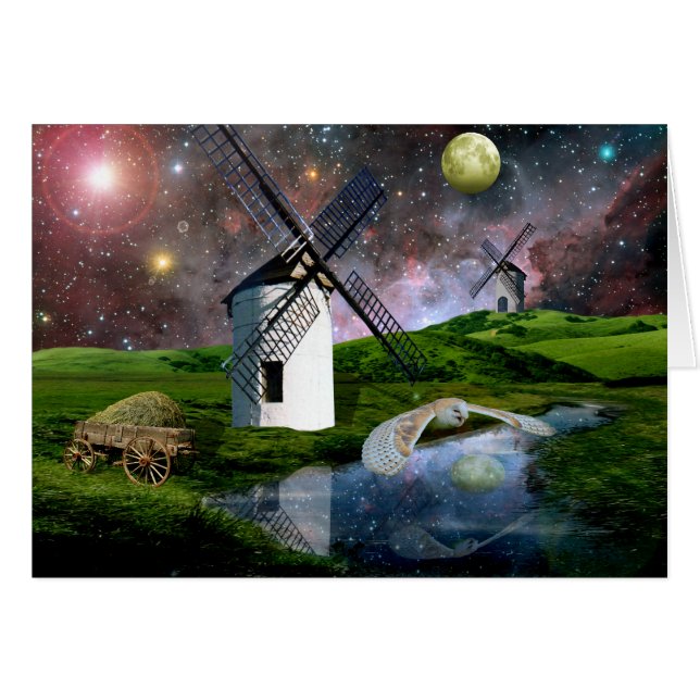 Fullmåne närmast höstdagjämningen. hälsningskort (Framsidan Horizontal)