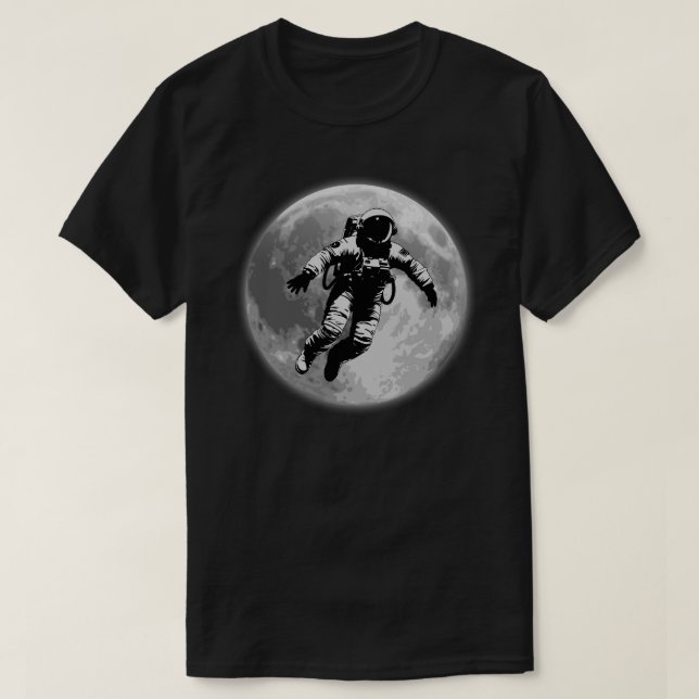 Fullmåne och astronaut t shirt (Design framsida)