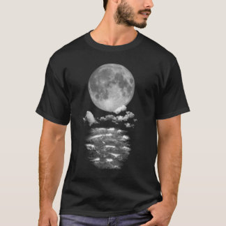 Fullmåne över hav tee shirt