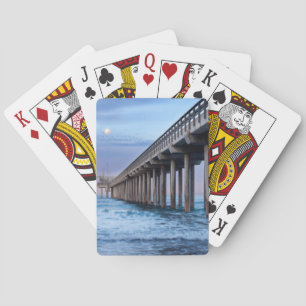 Fullmåne över piren, Kalifornien Casinokort