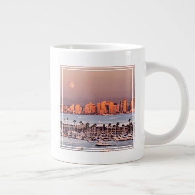 Fullmåne över San Diego Jumbo Mugg (Höger)