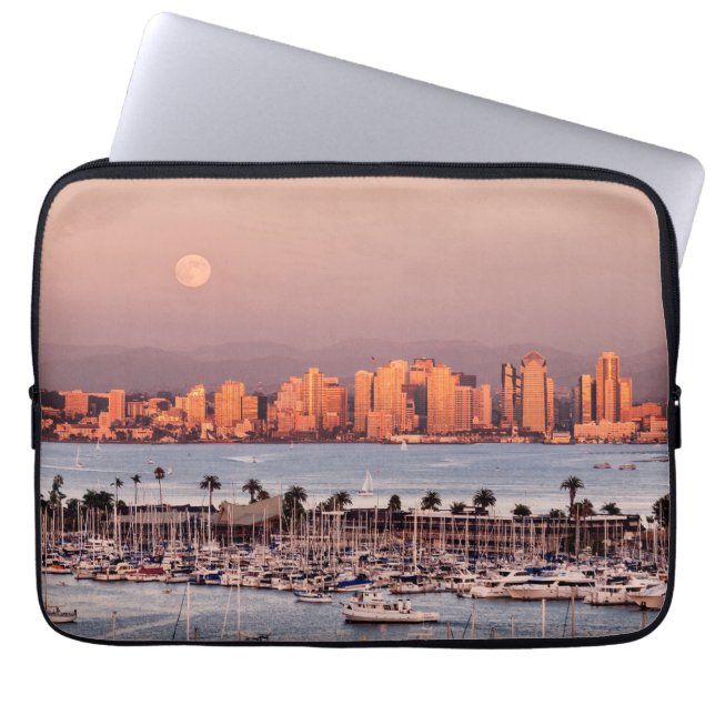 Fullmåne över San Diego Laptop Fodral (Framsidan)