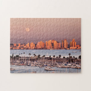 Fullmåne över San Diego Pussel