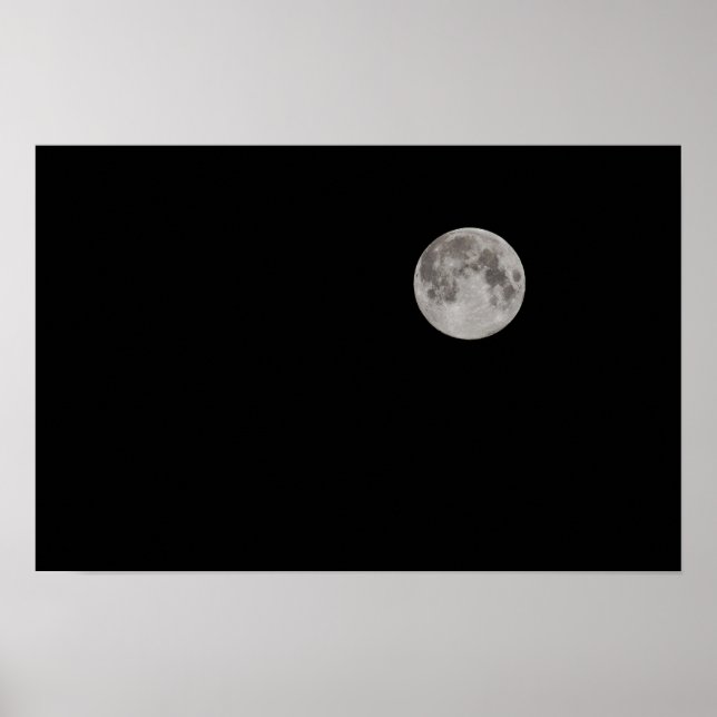 Fullmåne på mörk himmel poster (Framsidan)