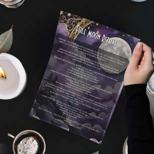 Fullmåne Pagan Ritual & Bönbok för Skuggor Poster