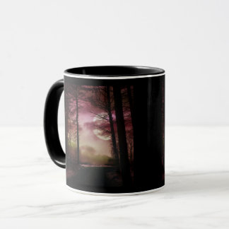 Fullmåne Skog Mugg