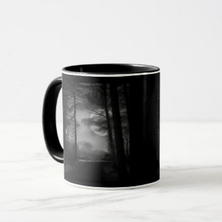 Fullmåne Skog Mugg