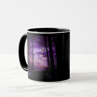 Fullmåne Skog Mugg