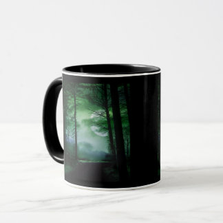 Fullmåne Skog Mugg