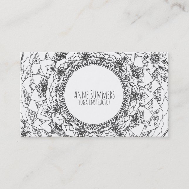 FullmåneMandalakort Visitkort (Framsida)