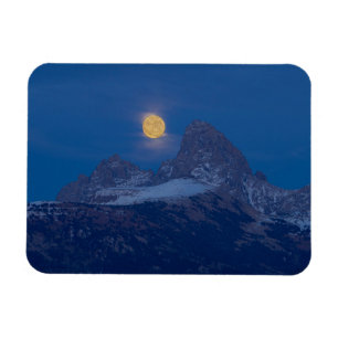 Fullmåneuppgång Grand Teton Driggs, Idaho Magnet