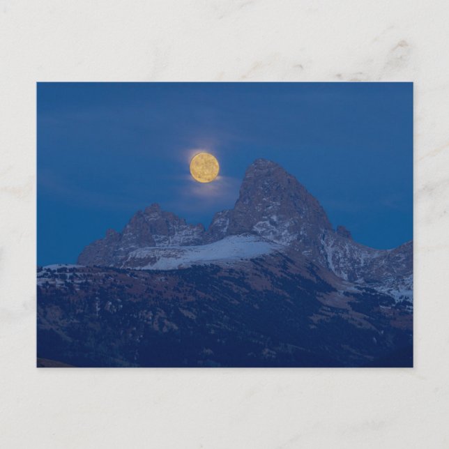 Fullmåneuppgång | Grand Teton Driggs, Idaho Vykort (Framsida)