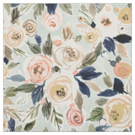 FULLNESS Romantic Ro Watercolor Blommigt Fabric Tyg