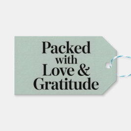 Fullpackad med Tacksamhet Presentetikett