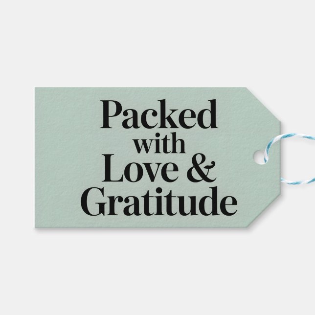 Fullpackad med Tacksamhet Presentetikett (Framsidan (Horisontell))