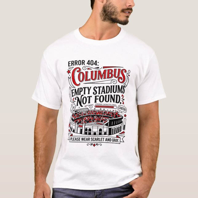 Fullsatt Stadion Publik I Columbus Ohio T Shirt (Framsida)