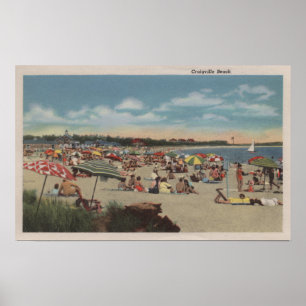 Fullsatt strandplats poster