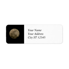 Fullständig adressetikett för månadress returadress etikett