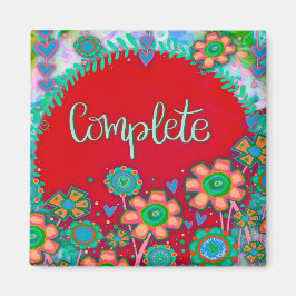 Fullständig Blommigt för Söt Roligt Modern Spiriti Magnet