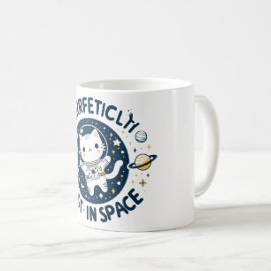 Fullständig Borttappad i Space Cute Astronaut Cat Kaffemugg