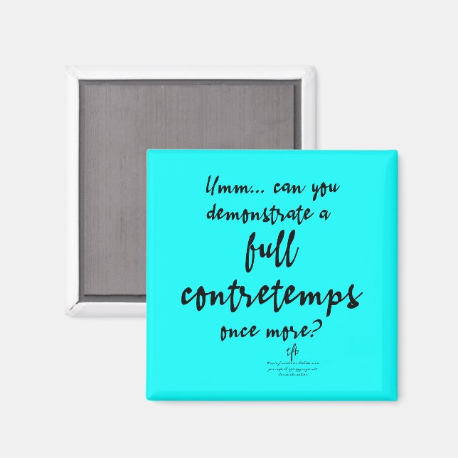 Fullständig contretemps ljus cyan magnet (Front/Back)