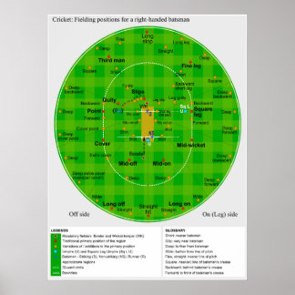 Fullständig diagram över läget för kricketfält poster