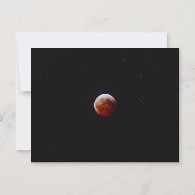 Fullständig fotoutskrift för månfoto julkort (Framsida)