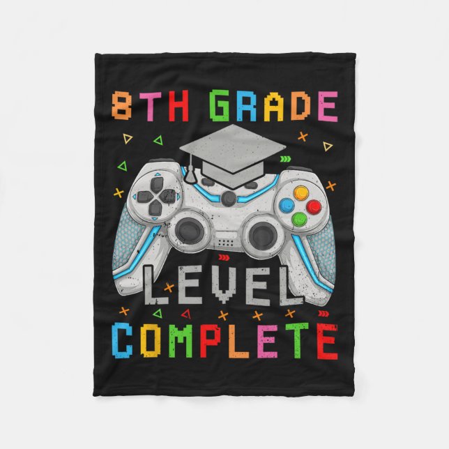 Fullständig gamer Cl för klass 2024 Studenten Fleecefilt (Framsidan)