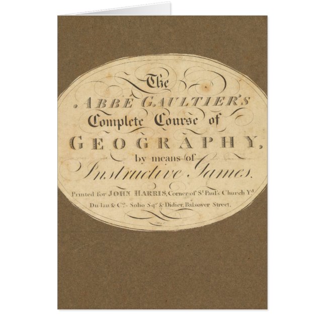 Fullständig geografi hälsningskort (Framsidan)