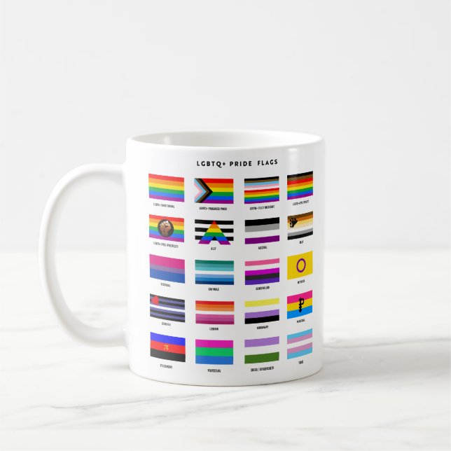 Fullständig guide för Flagga av LGBTQ+-Pride Kaffemugg (Vänster)