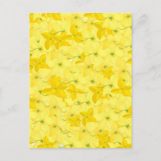 Fullständig gul blomsterblast vykort