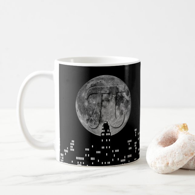 Fullständig måne pi Himlar Kaffemugg (Med munk)
