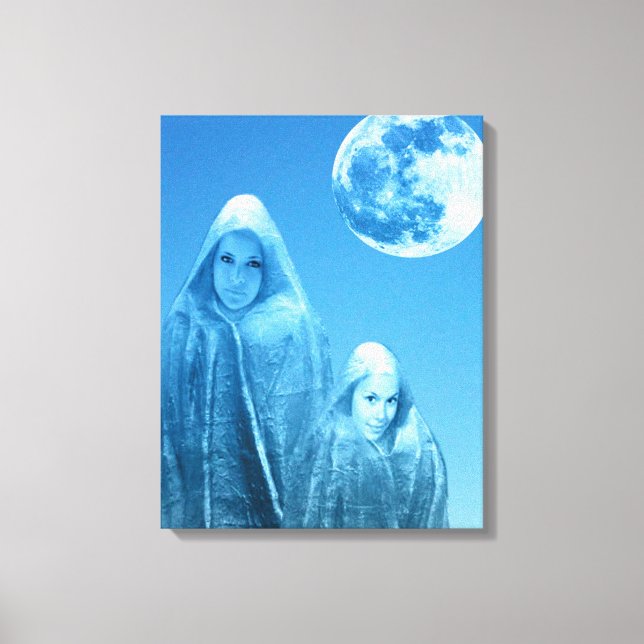 Fullständig måne Stigning Canvastryck (Framsida)