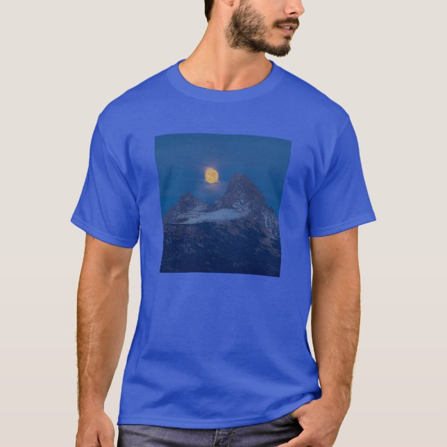 Fullständig måne Stigning | Grand Teton Driggs, Id T Shirt (Framsida)